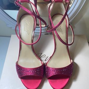 NEW Pink Jewel Badgley Mischka heels